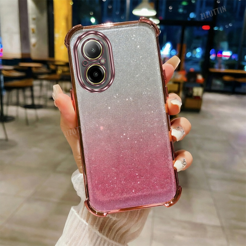 Realme C67 - เคสโทรศัพท์แบบกันกระแทกพร้อมกลิตเตอร์สุดเก๋สำหรับ Oppo Realme C25 C25S C20A